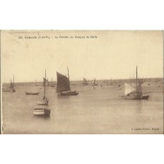 CPA: CANCALE, La Flottille des Barques de Peche, vers 1920