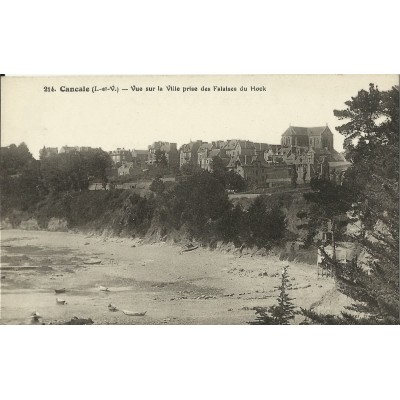 CPA: CANCALE, Vue sur la ville prise des Falaises, années 1910