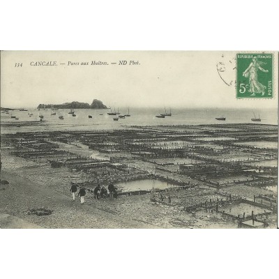 CPA: CANCALE, PARCS AUX HUITRES, années 1910