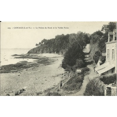 CPA: CANCALE, La Vallée Porco (CAFE "A L'ABRI DES FLOTS), vers 1910