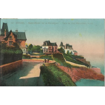 CPA: DINARD: Rond-Point de la Malouine (colorisée), vers 1910