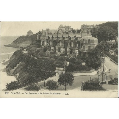 CPA: DINARD: Les Terrasses et la Pointe du Moulinet, vers 1900