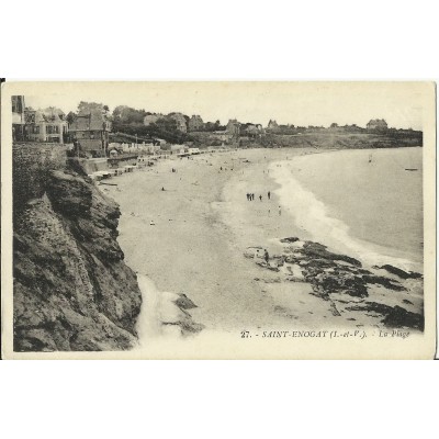 CPA: SAINT-ENOGAT, La Plage, vers 1910