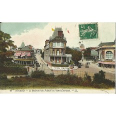 CPA: DINARD: Le Boulevard des Falaises & HOTEL EMERAUDE, années 1910