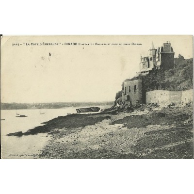 CPA: DINARD: Chalets et Cote du Vieux Dinard, vers 1910