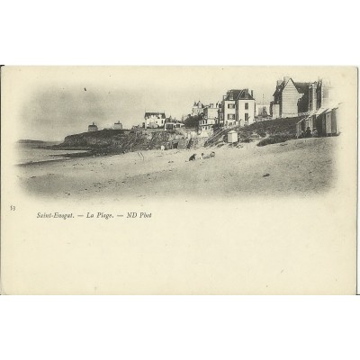 CPA: SAINT-ENOGAT, LA PLAGE, vers 1900