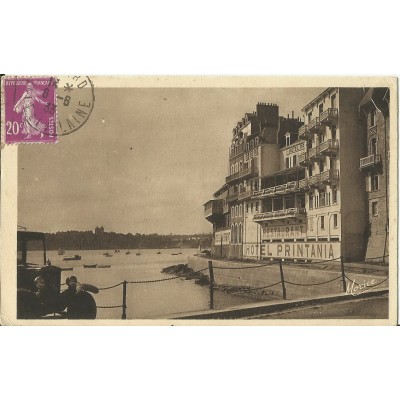 CPA: DINARD: RESTAURANT HOTEL PRINTANIA, Années 1930