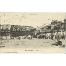 CPA: DINARD: LE CASINO, LA PLAGE (ANIME), 1900