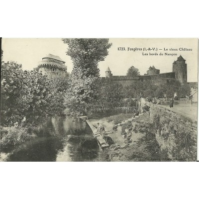 CPA: FOUGERES, Les bords du Nançon , vers 1900