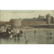 CPA: SAINT-MALO, CHATEAU (NORD), LA PLAGE, vers 1900