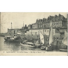 CPA: SAINT-MALO, LA CALE DE DINAN, vers 1920