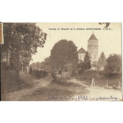 CPA: SAINT-DIDIER, Paysage et Chapelle de la Peinière, vers 1940