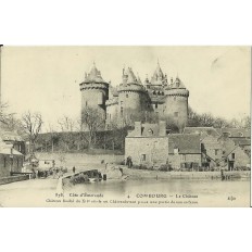 CPA: COMBOURG, LE CHATEAU, L'Etang (Animation), vers 1900