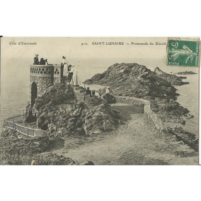 CPA: SAINT-LUNAIRE, Promenade du Décolé, vers 1900