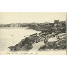 CPA: SAINT-LUNAIRE, VUE GENERALE DE LA PLAGE (1910)