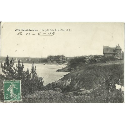 CPA: SAINT-LUNAIRE, UN JOLI COIN DE LA COTE, vers 1900