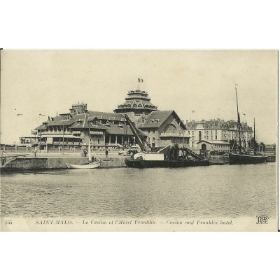 CPA: SAINT-MALO, CASINO, HOTEL FRANKLIN, années 1900