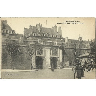 CPA: SAINT-MALO, PORTE SAINT-VINCENT, années 1900