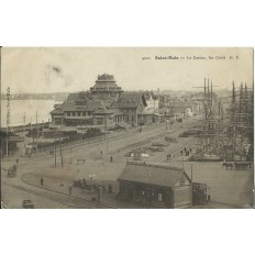 CPA: SAINT-MALO, LE CASINO, LES QUAIS, Animée, années 1900