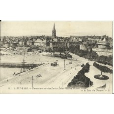 CPA: SAINT-MALO, PANORAMA vers LES PORTES ST-VINCENT & GRANDE PORTE, 1910