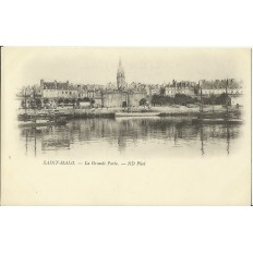 CPA: SAINT-MALO, Vue sur la Grande Porte , vers 1890