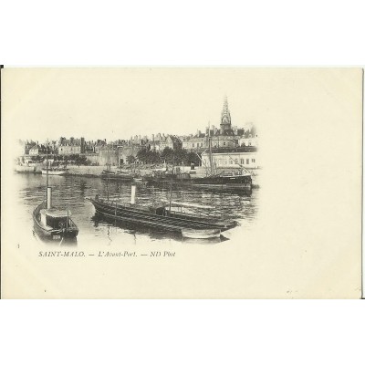 CPA: SAINT-MALO, L'AVANT-PORT, vers 1890