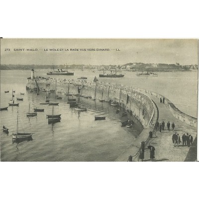 CPA: SAINT-MALO, Le MOLE ET LA RADE, vers 1920