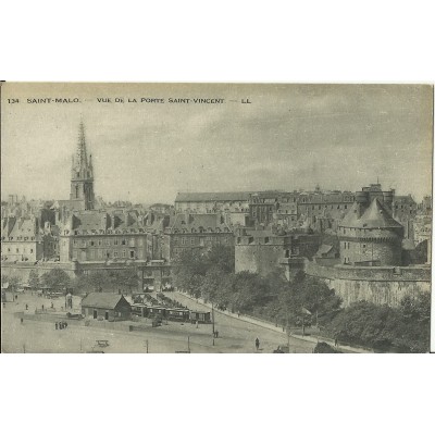 CPA: SAINT-MALO, VUE DE LA PORTE SAINT-VINCENT, vers 1910