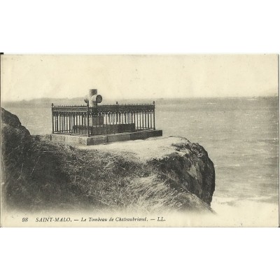 CPA: SAINT-MALO, Le Tombeau de Chateaubriand, vers 1910