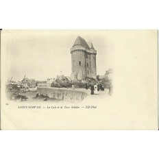 CPA: SAINT-SERVAN, La Cale et la Tour Solidor, vers 1890.