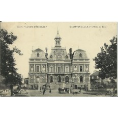 CPA: SAINT-SERVAN, L'HOTEL DE VILLE, vers 1900