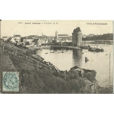 CPA: SAINT-SERVAN, vue sur la Cale vers 1900.