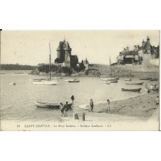 CPA: SAINT-SERVAN, Enfants au Port Solidor, vers 1930.