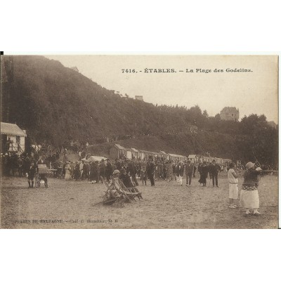 CPA: ETABLES, La Plage des Godelins, en 1900