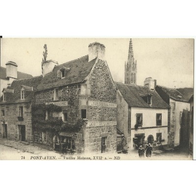 CPA: PONT-AVEN, Vieilles Maisons, vers 1910