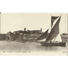 CPA: CANNES, le Port et le Suquet, vers 1900