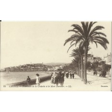 CPA: CANNES, Promenade sur la Croisette & le Mont Chevalier, vers 1900