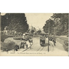 CPA: BREST, Vue prise des Glacis vers la rue de Paris, années 1910