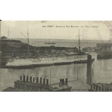 CPA: BREST, Le "Fer à cheval", entrée du Port, années 1910