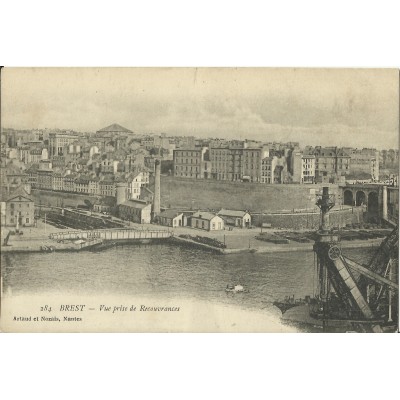 CPA: BREST, Vue prise de Recouvrances, années 1900