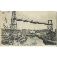 CPA: BREST, Le Pont Transbordeur (chemin de Ronde), vers 1910