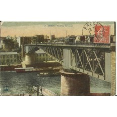 CPA: BREST, Le Pont-Tournant (colorisée), vers 1910