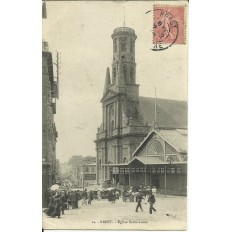 CPA: BREST, Eglise Saint-Louis, Animée, vers 1900