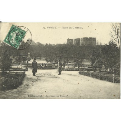 CPA: BREST, Place du Chateau (années 1900)