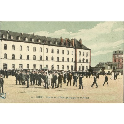 CPA: BREST, Equipages de la Flotte (couleurs), vers 1910