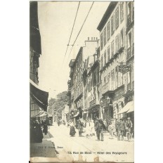 CPA: BREST, Rue de Siam - Hotel des Voyageurs, vers 1900