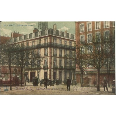 CPA: BREST, L'Hotel des Postes, vers 1910