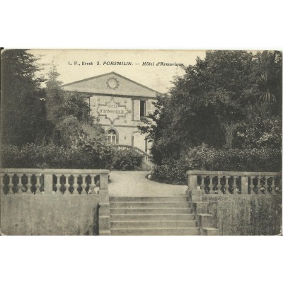 CPA: PORSMILIN, Hotel d'Armorique, vers 1910