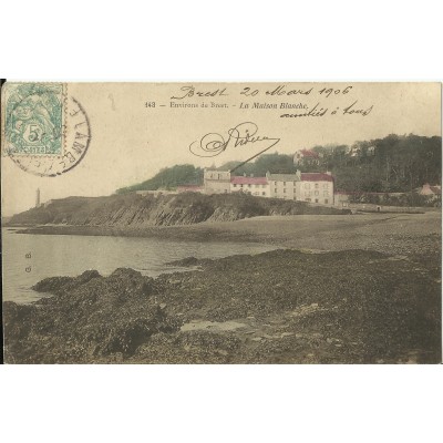 CPA: BREST, La Maison Blanche, Colorisée, vers 1900