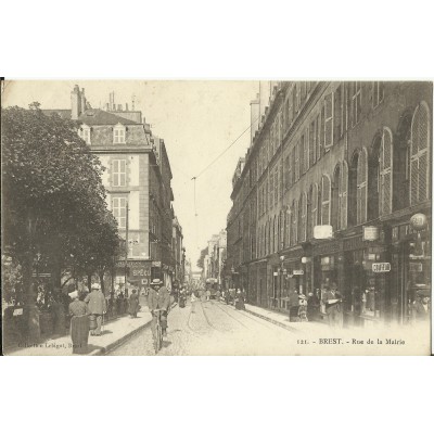 CPA: BREST, Rue de la Mairie, vers 1900